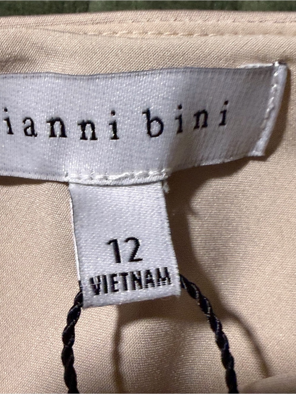 Gianni Bini Harper Ivory Satin Slip Dress Size 12 - Picture 8 of 15